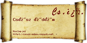 Csősz Ádám névjegykártya