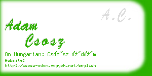 adam csosz business card